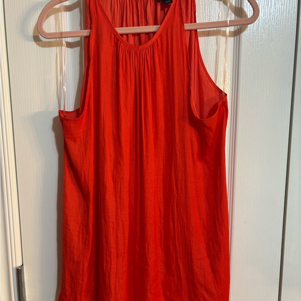 ❤️Worthington Relaxed Orange Pleated Tank Top ❤️